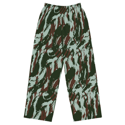 Brazilian Lizard Vertical CAMO unisex wide-leg pants - 2XS - Wide-leg Pants