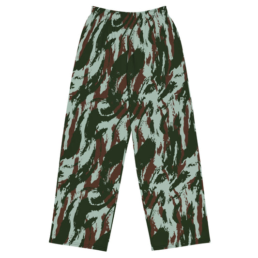 Brazilian Lizard Vertical CAMO unisex wide-leg pants - 2XS - Wide-leg Pants