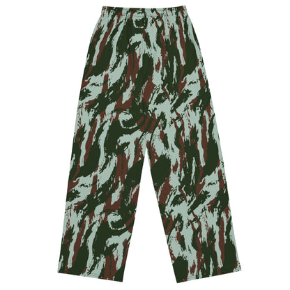 Brazilian Lizard Vertical CAMO unisex wide-leg pants - Wide-leg Pants