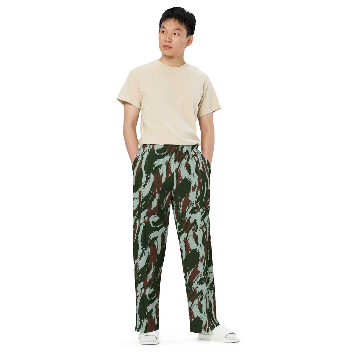 Brazilian Lizard Vertical CAMO unisex wide-leg pants - Wide-leg Pants