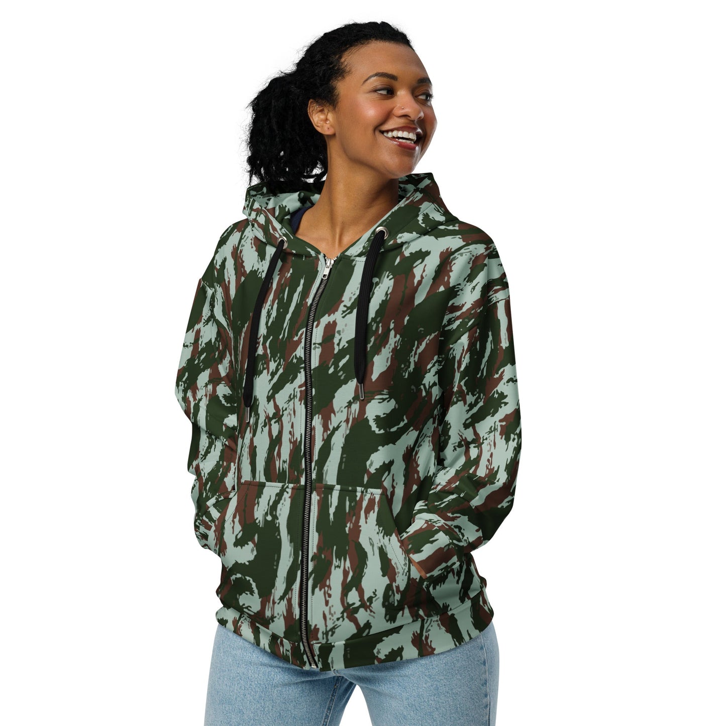 Brazilian Lizard Vertical CAMO Unisex zip hoodie - Zip Hoodies