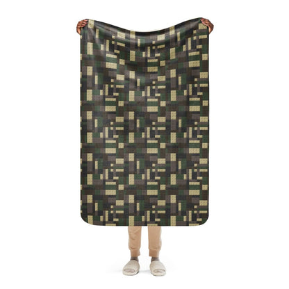 BRICKflauge Woodland CAMO Sherpa blanket - 37″×57″