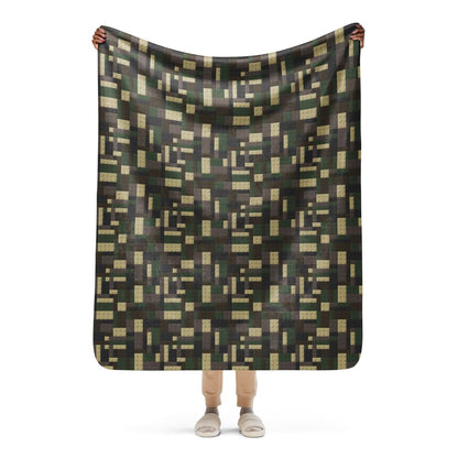 BRICKflauge Woodland CAMO Sherpa blanket - 50″×60″