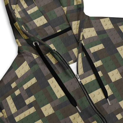 BRICKflauge Woodland CAMO Unisex zip hoodie