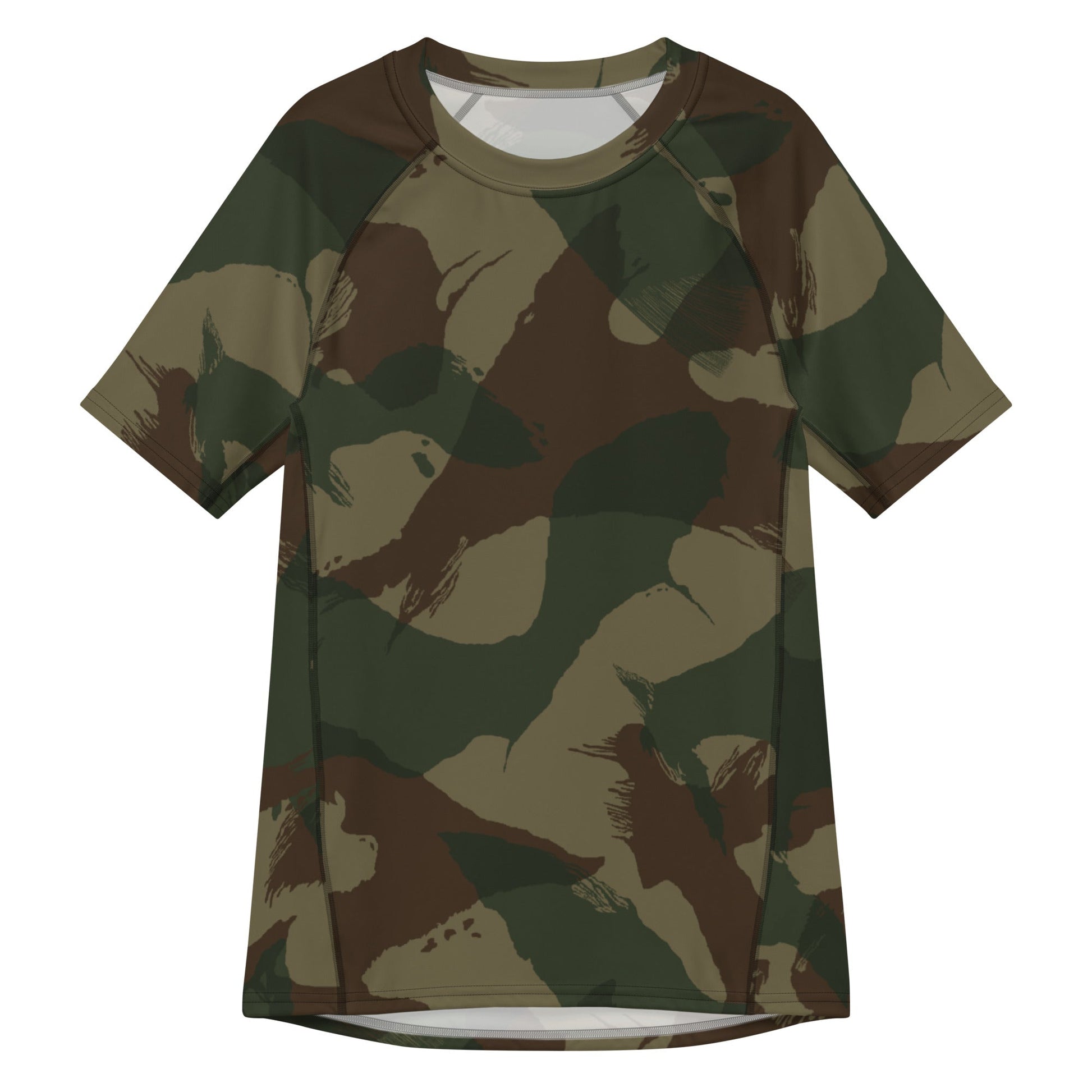 British 1959 Denison CAMO Mens Short-Sleeve Rash Guard - 2XS - Short-sleeve Guards