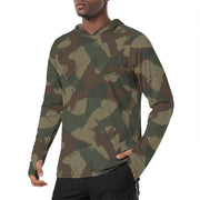 Denison 1959 CAMO Mens Sunscreen Sports Hoodie With Thumb Holes - S / White