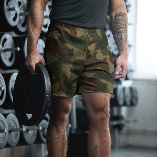 British 1959 Denison CAMO Unisex Athletic Long Shorts - 2XS