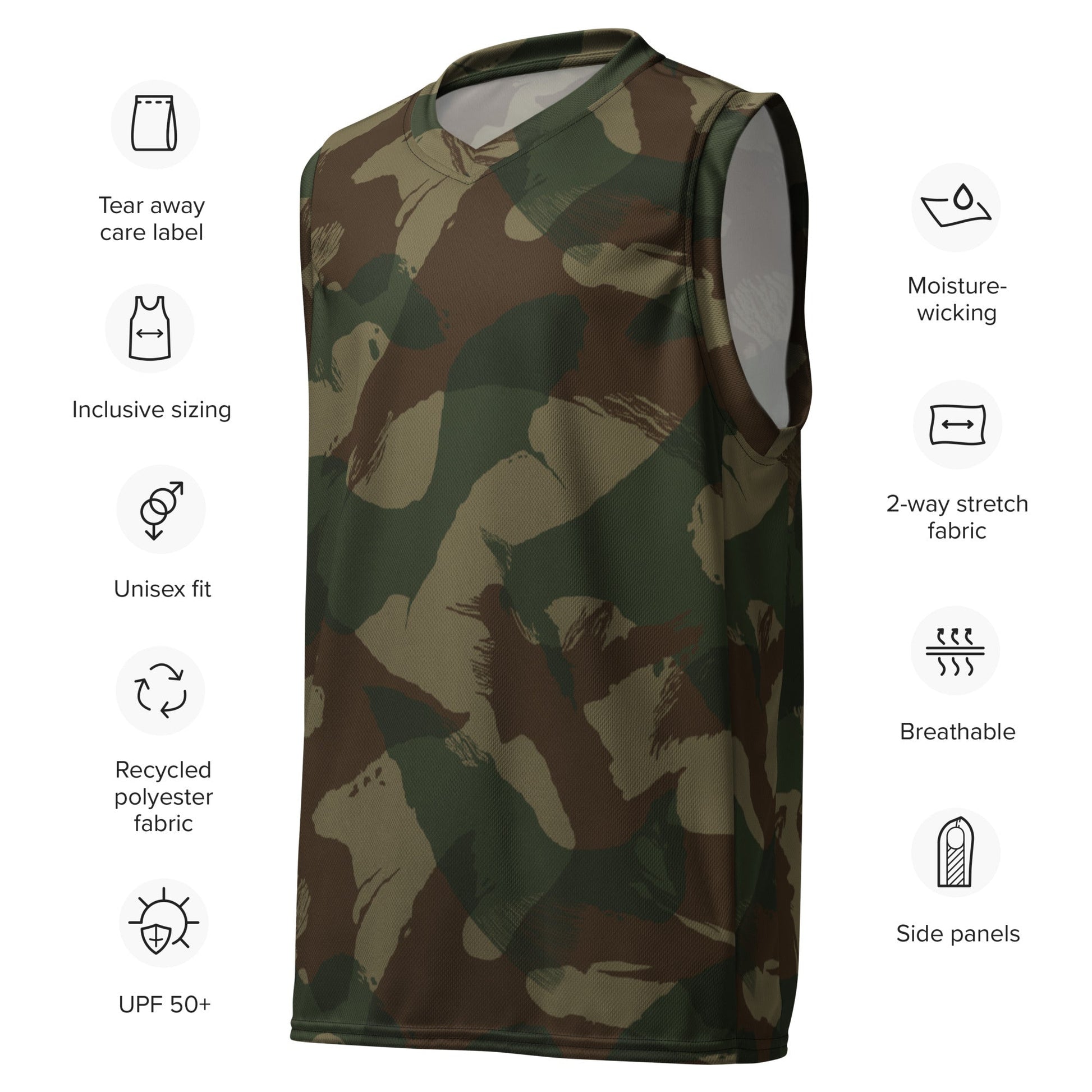 British 1959 Denison CAMO Unisex Basketball Jersey