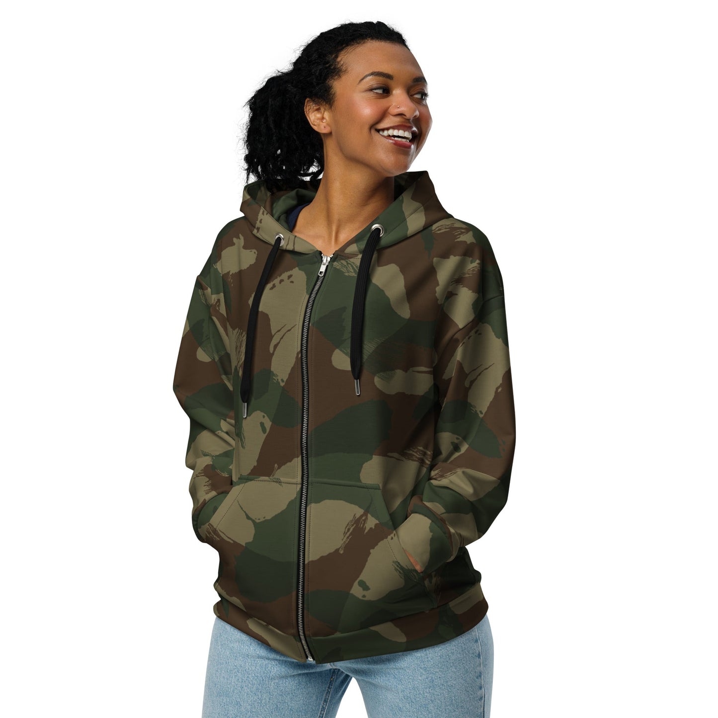 British 1959 Denison CAMO Unisex zip hoodie - Zip Hoodies