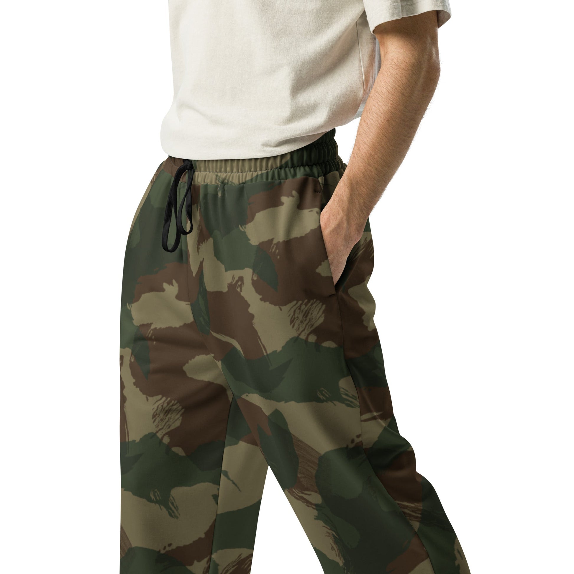 British 1959 Denison CAMO Wide-leg joggers - Joggers