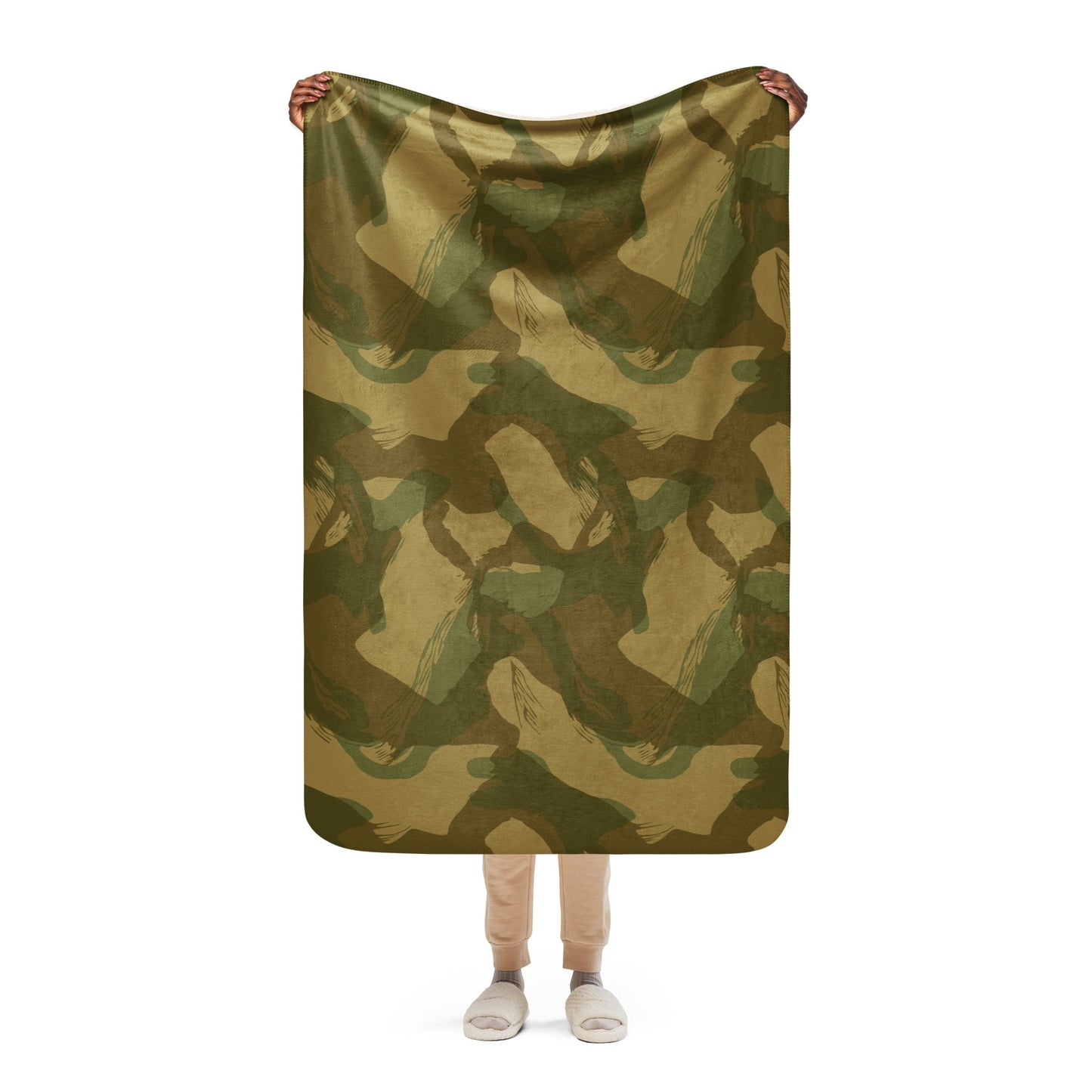 British Denison Airborne CAMO Sherpa blanket - 37″×57″ - Blanket