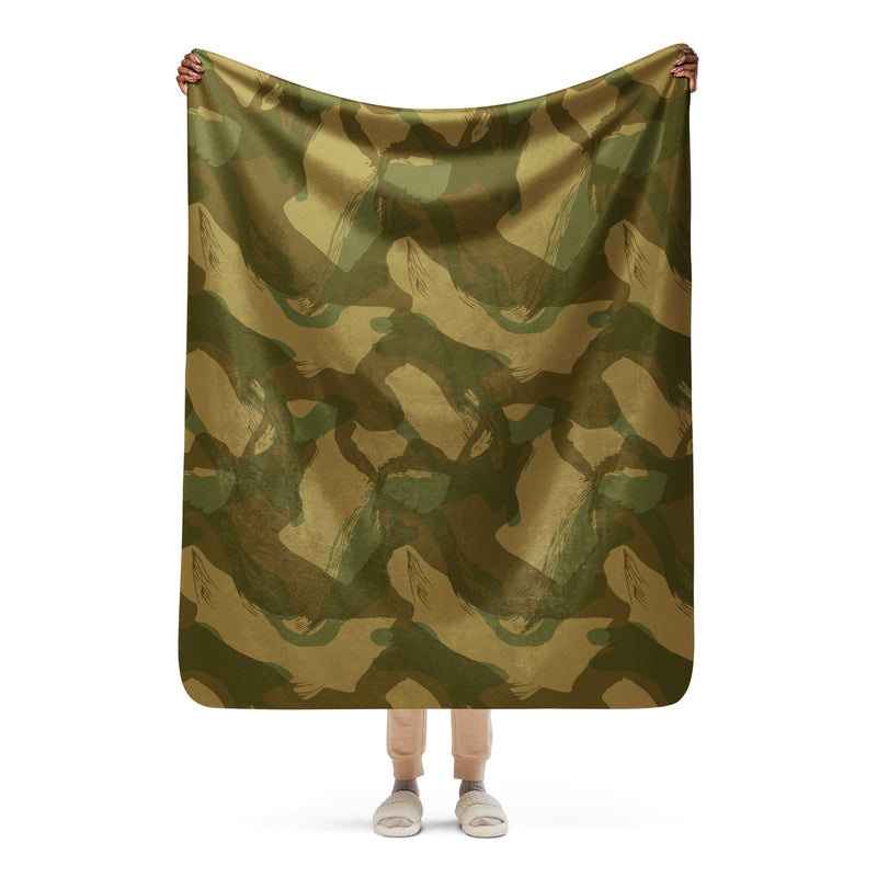 Denison WWII Airborne CAMO Sherpa Blanket - 50″×60″