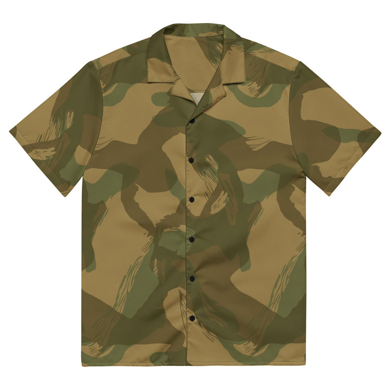 Denison WWII Airborne CAMO Unisex Short-Sleeve Button Shirt - 2XS - Button-Up