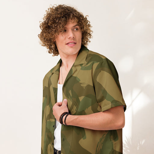 Denison WWII Airborne CAMO Unisex Short-Sleeve Button Shirt - Button-Up