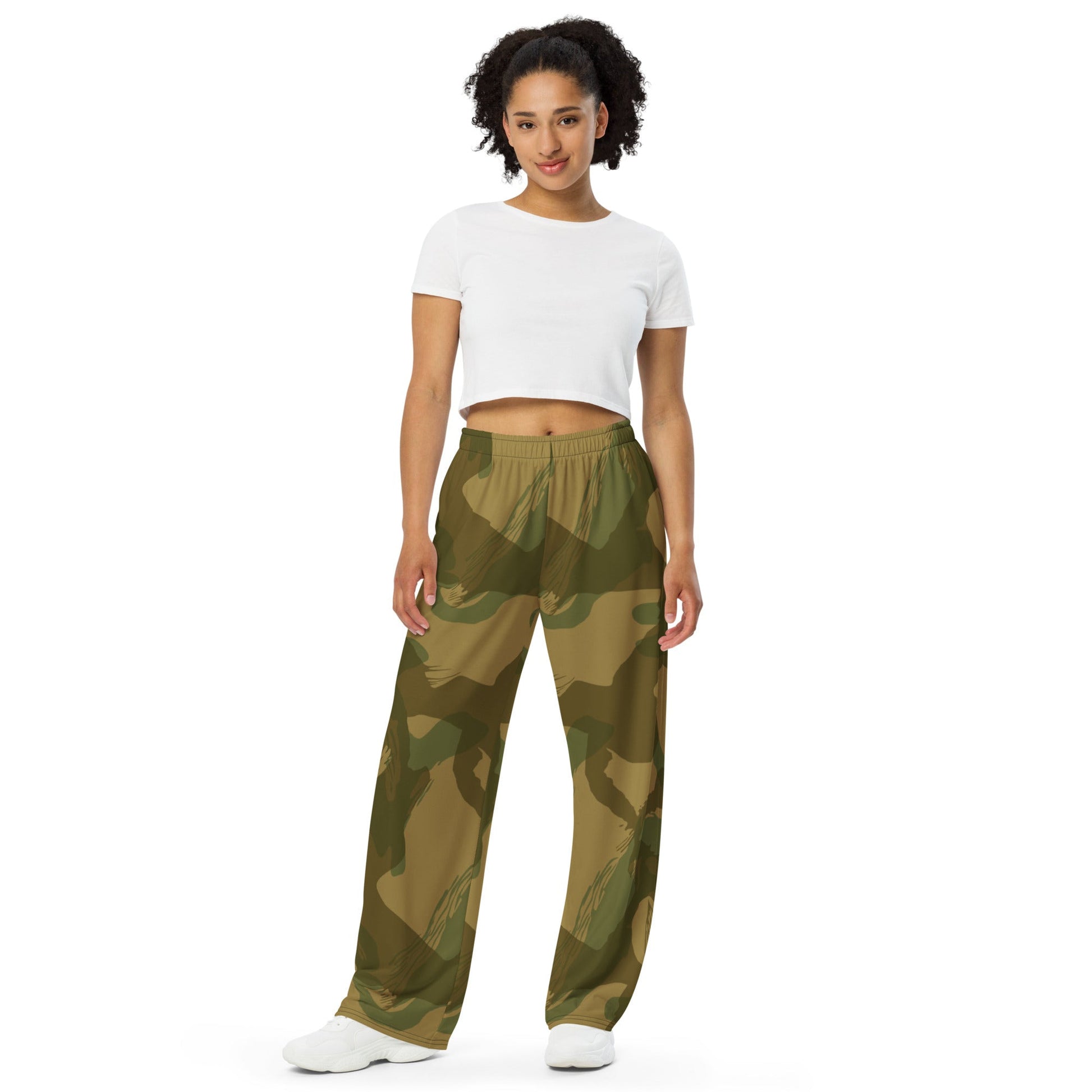British Denison Airborne CAMO unisex wide leg pants Wide Pants
