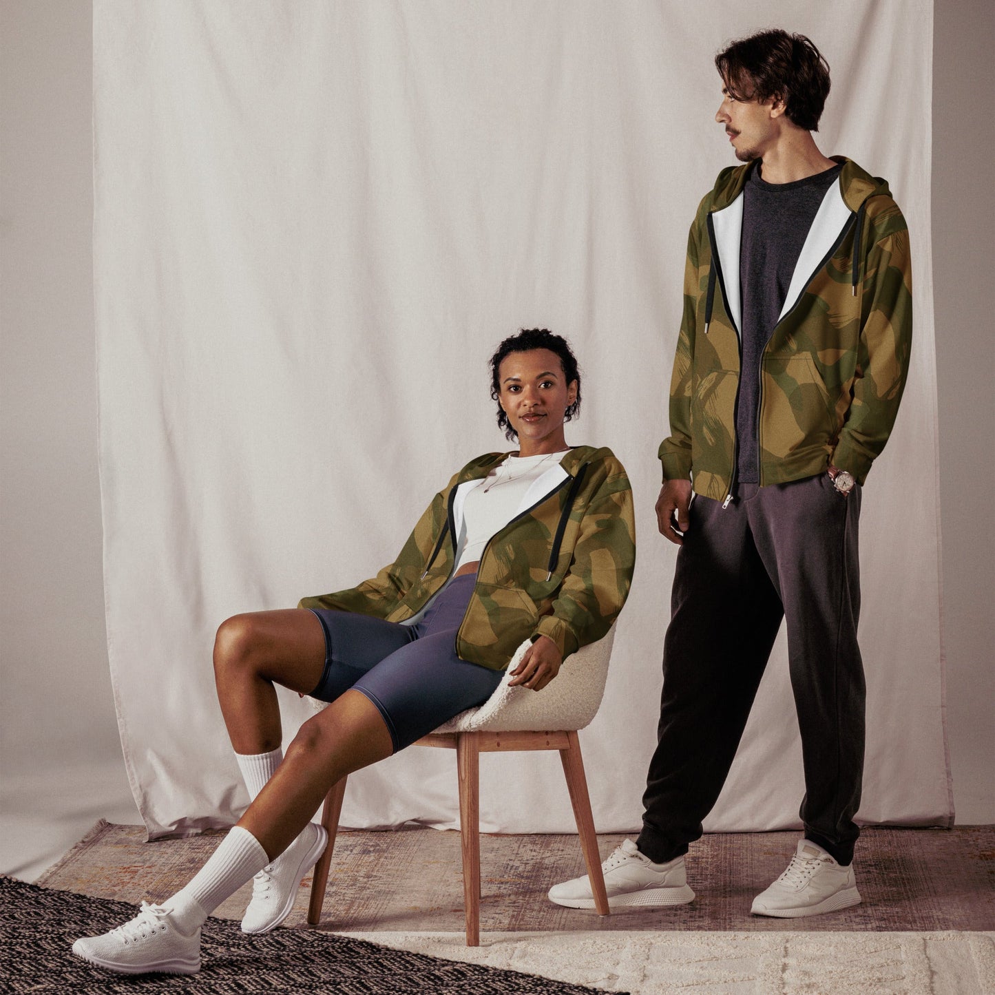 British Denison Airborne CAMO Unisex zip hoodie Zip Hoodies