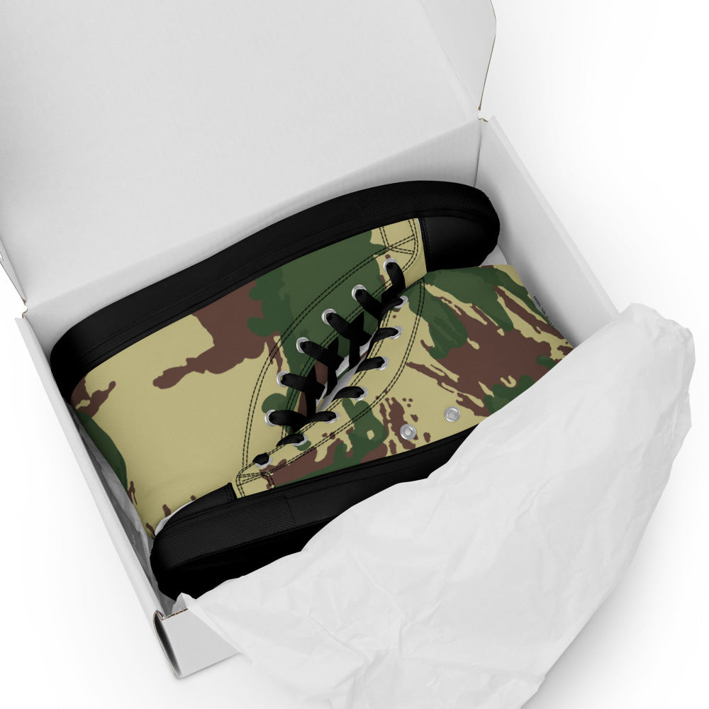 British Denison Pattern 59 Wild Geese Movie Simba CAMO Men’s high top canvas shoes - Mens High Top Canvas Shoes