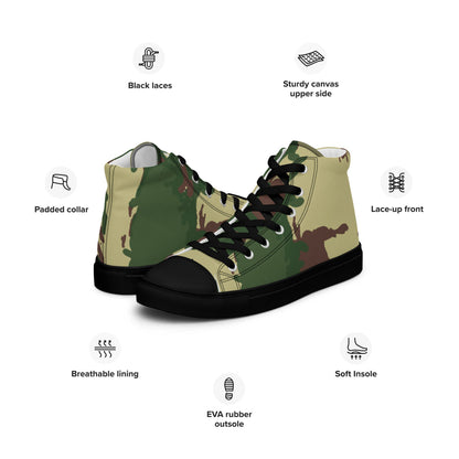 British Denison Pattern 59 Wild Geese Movie Simba CAMO Men’s high top canvas shoes - Mens High Top Canvas Shoes