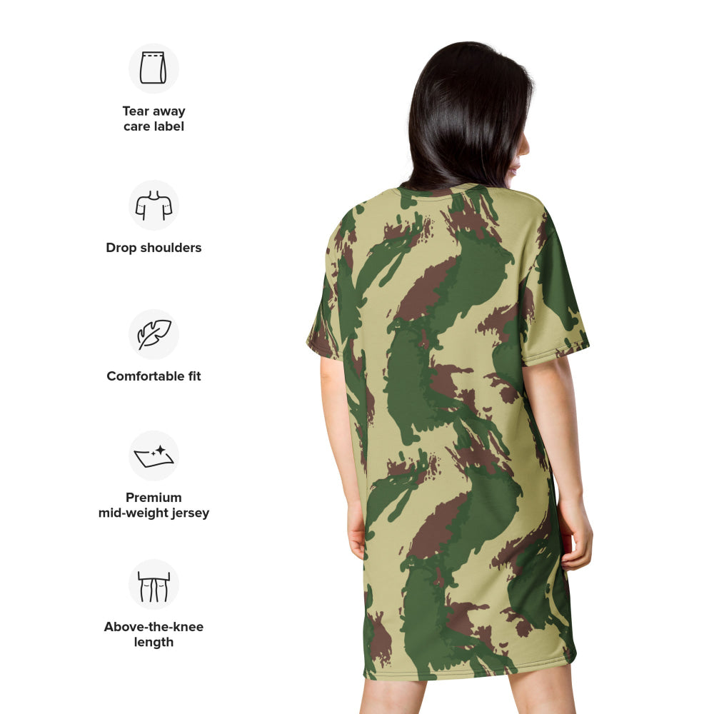 British Denison Pattern 59 Wild Geese Movie Simba CAMO T-shirt dress - Womens T-Shirt Dress