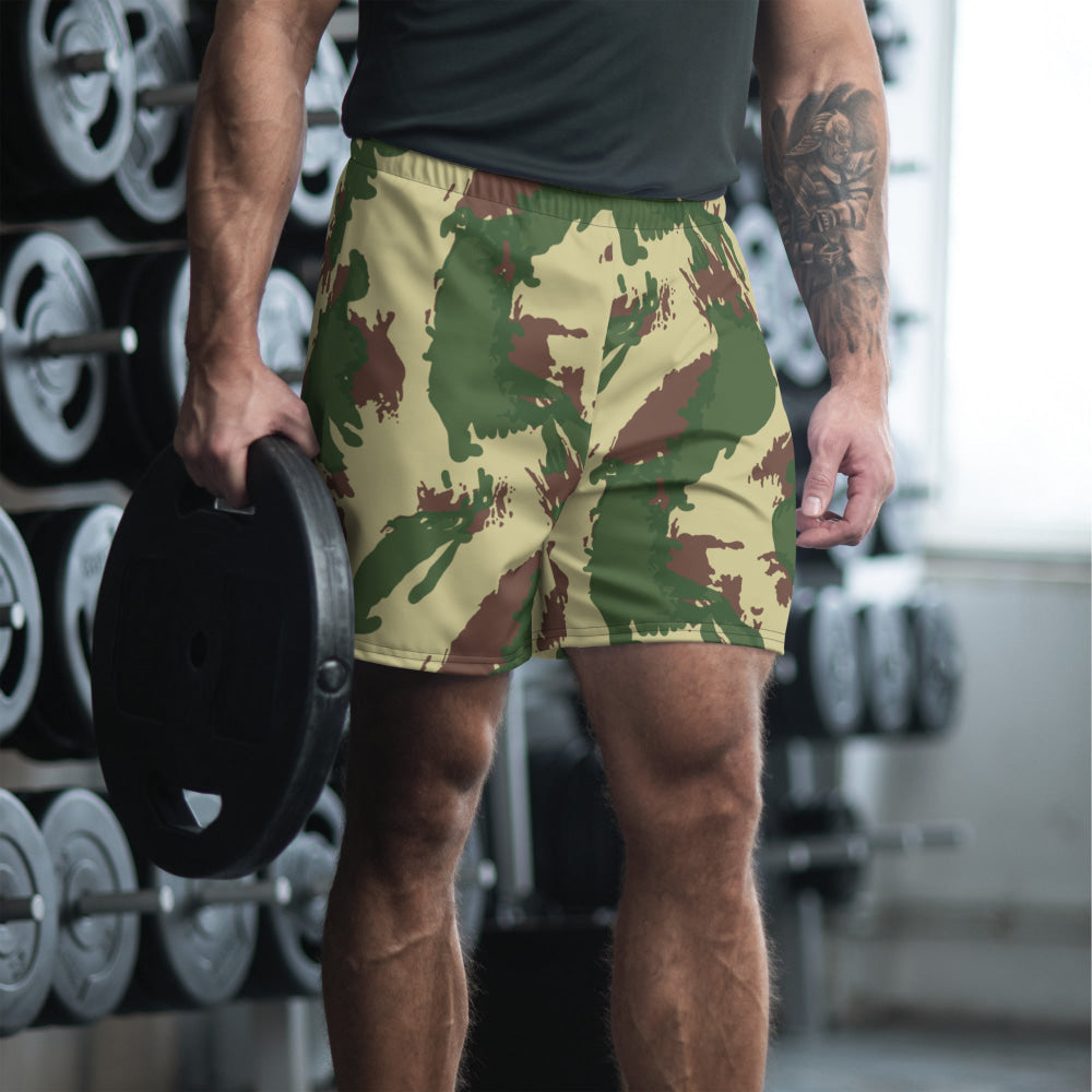 British Denison Pattern 59 Wild Geese Movie Simba CAMO Unisex Athletic Long Shorts - 2XS