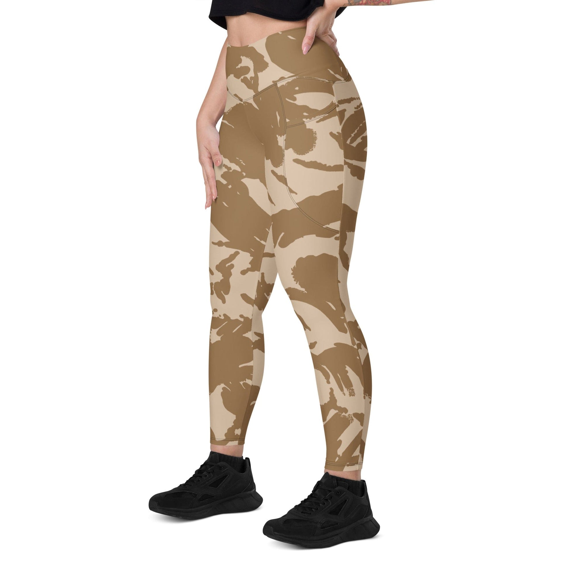 British DPM Desert CAMO Leggings with pockets - Womens With Pockets