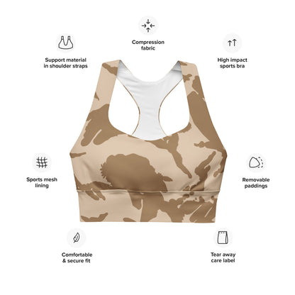 British DPM Desert CAMO Longline sports bra - Womens Sports Bra