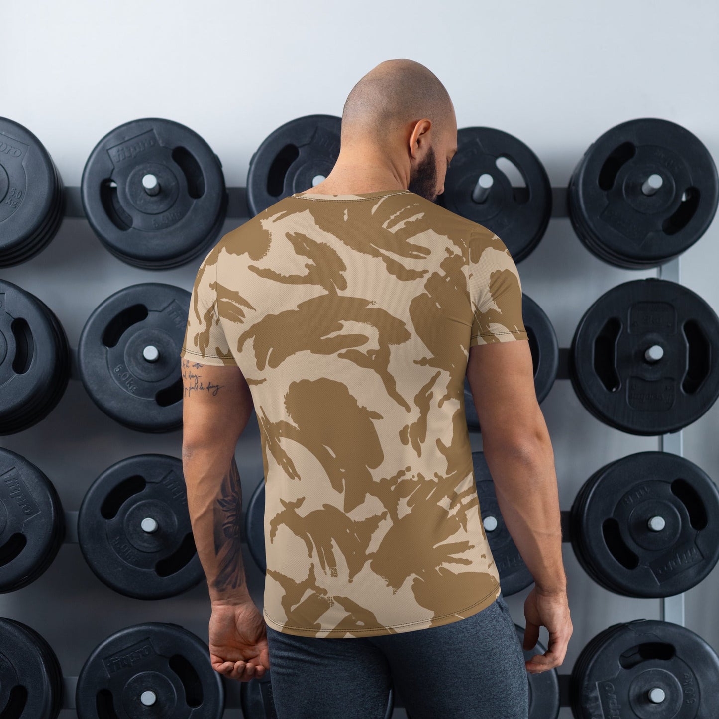 British DPM Desert CAMO Mens Athletic T-shirt - T-Shirts