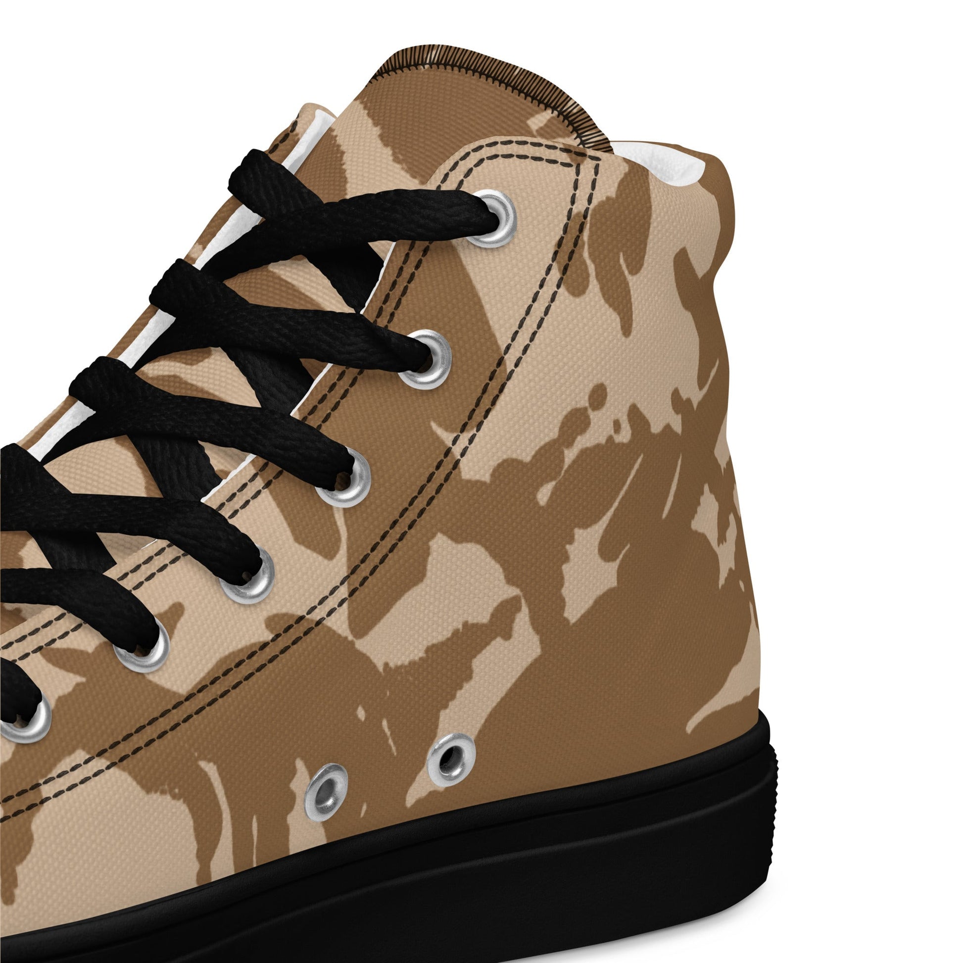 British DPM Desert CAMO Mens high top canvas shoes - High Top Canvas Shoes
