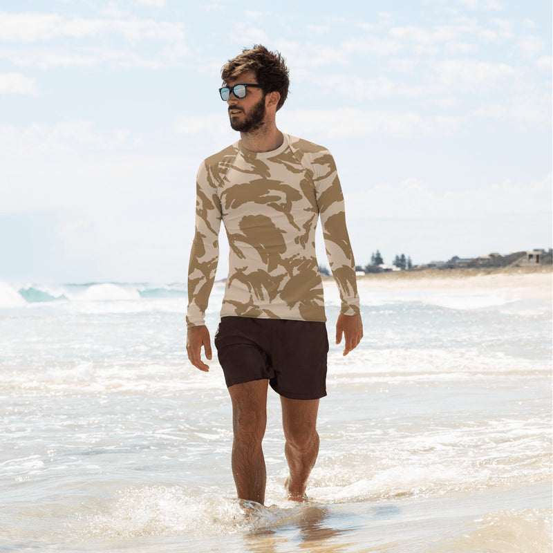 DPM Desert CAMO Mens Long-Sleeve Rash Guard - XS
