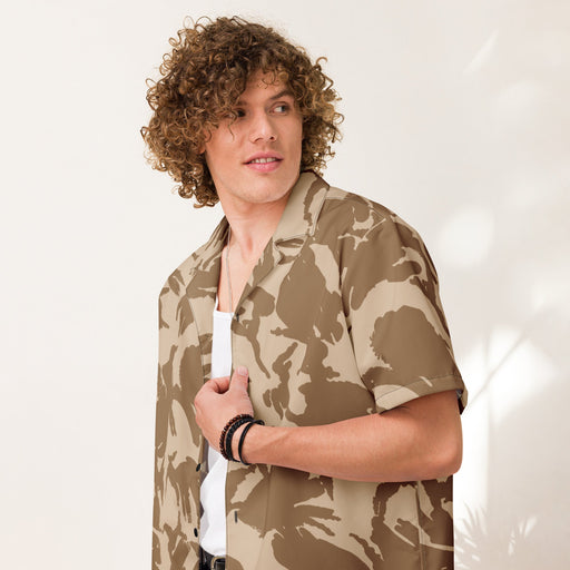 DPM Desert CAMO Unisex Short-Sleeve Button Shirt - Button-Up
