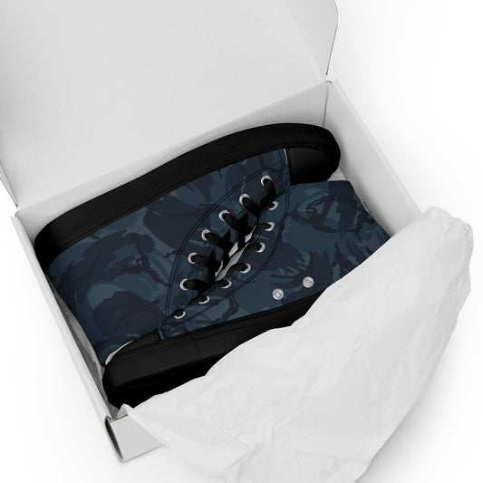 British DPM Night CAMO Mens high top canvas shoes - High Top Canvas Shoes