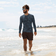 DPM Night CAMO Mens Long-Sleeve Rash Guard - XS