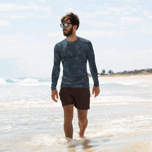 DPM Night CAMO Mens Long-Sleeve Rash Guard - XS