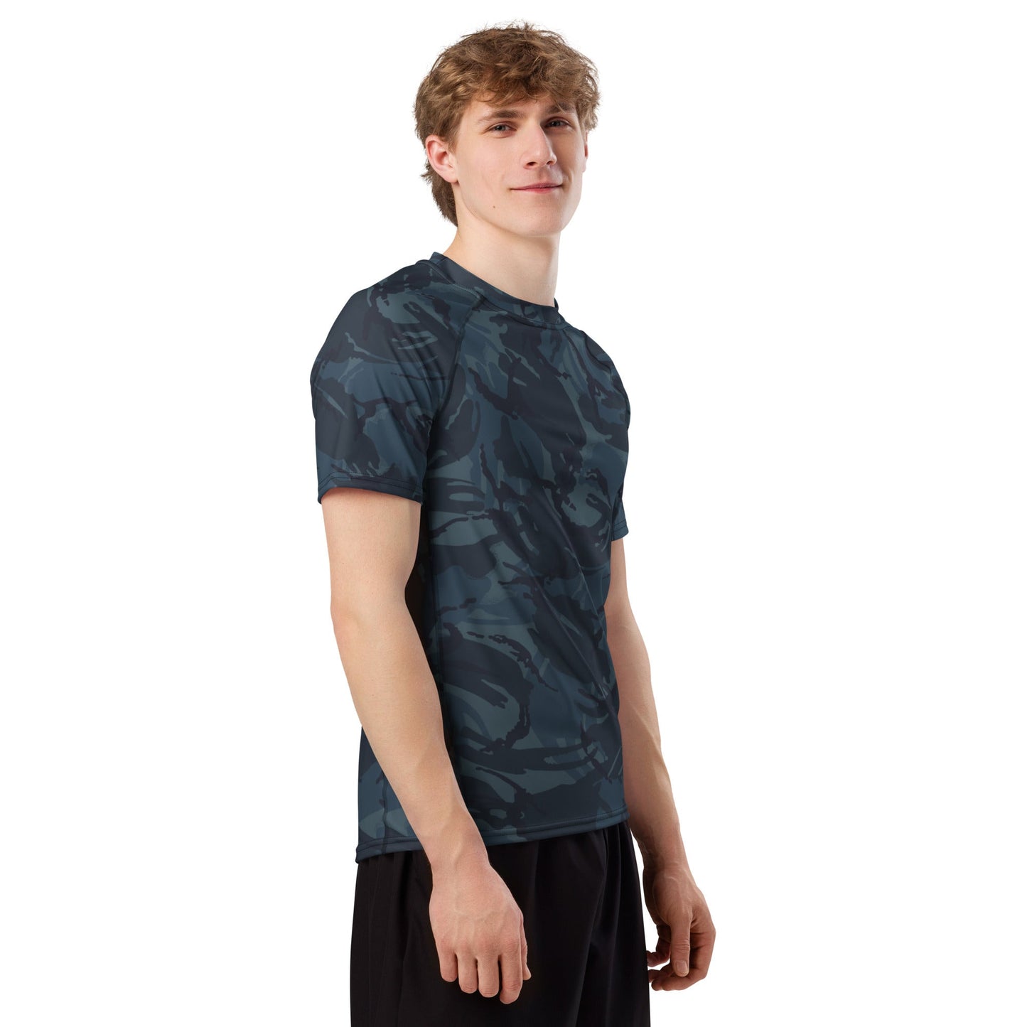 British DPM Night CAMO Mens Short-Sleeve Rash Guard - Short-sleeve Guards