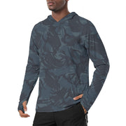 DPM Night CAMO Mens Sunscreen Sports Hoodie With Thumb Holes