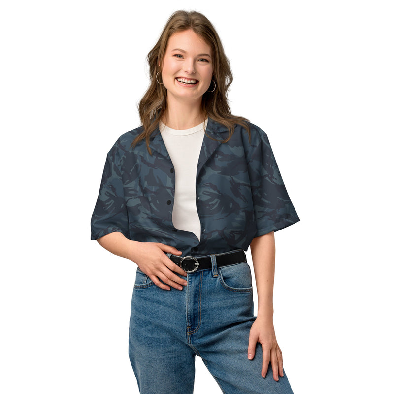 DPM Night CAMO Unisex Short-Sleeve Button Shirt - Button-Up