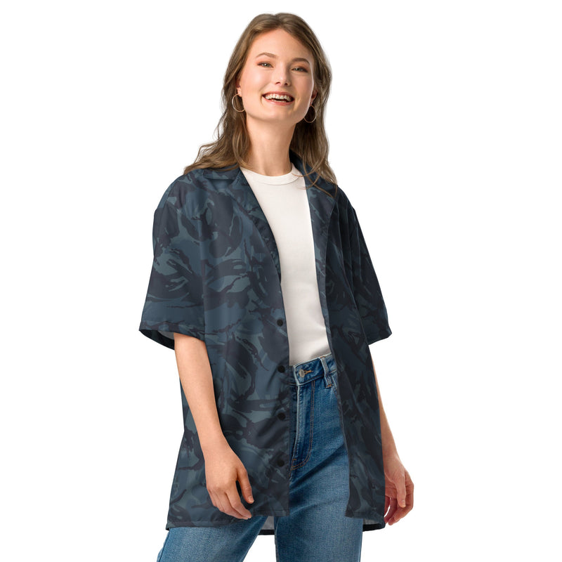 DPM Night CAMO Unisex Short-Sleeve Button Shirt - Button-Up