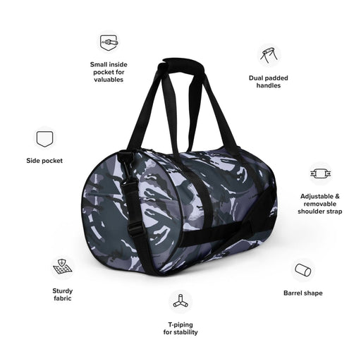 Hummus Fit Cylinder Black Camo Gym Bag