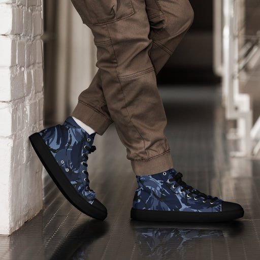 DPM OPFOR CAMO Mens High-Top Canvas Shoes - Black / 5