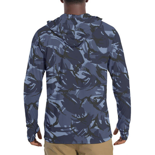 British DPM OPFOR CAMO Mens Sunscreen Sports Hoodie With Thumb Holes - Hoodies