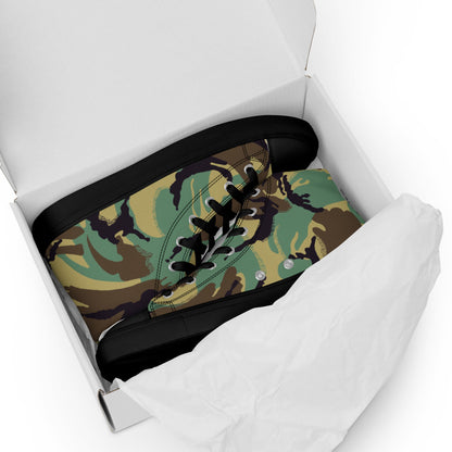 British DPM P60 Wild Geese Movie CAMO Men’s high top canvas shoes - Mens High Top Canvas Shoes