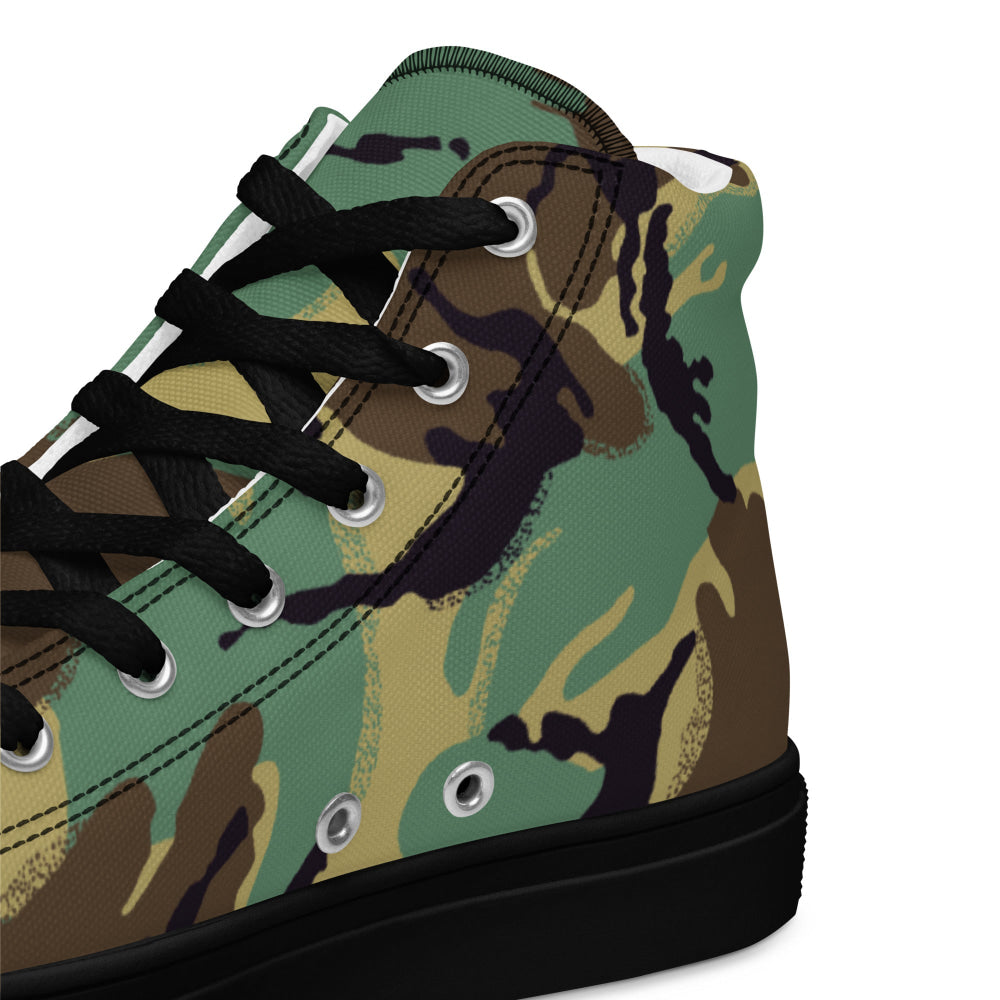 British DPM P60 Wild Geese Movie CAMO Men’s high top canvas shoes - Mens High Top Canvas Shoes