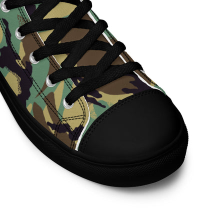 British DPM P60 Wild Geese Movie CAMO Men’s high top canvas shoes - Mens High Top Canvas Shoes