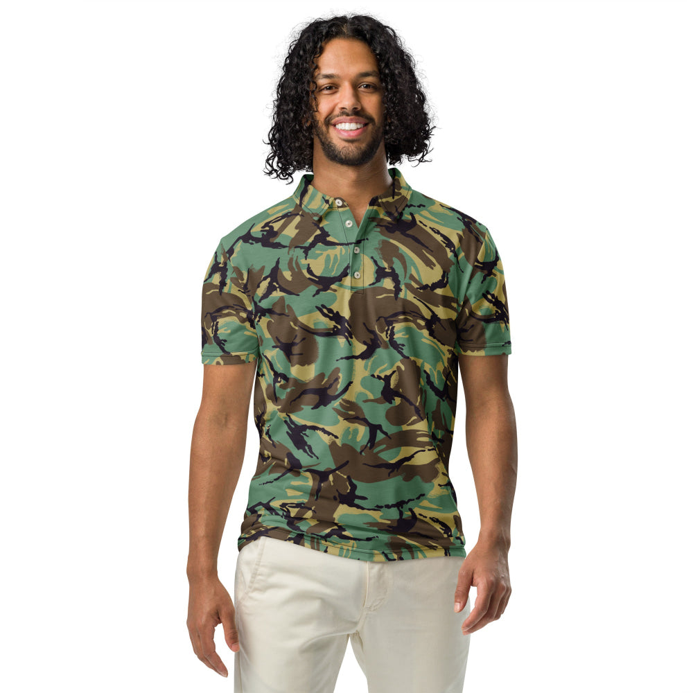 British DPM P60 Wild Geese Movie CAMO Men’s slim fit polo - Mens Slim Fit Polo