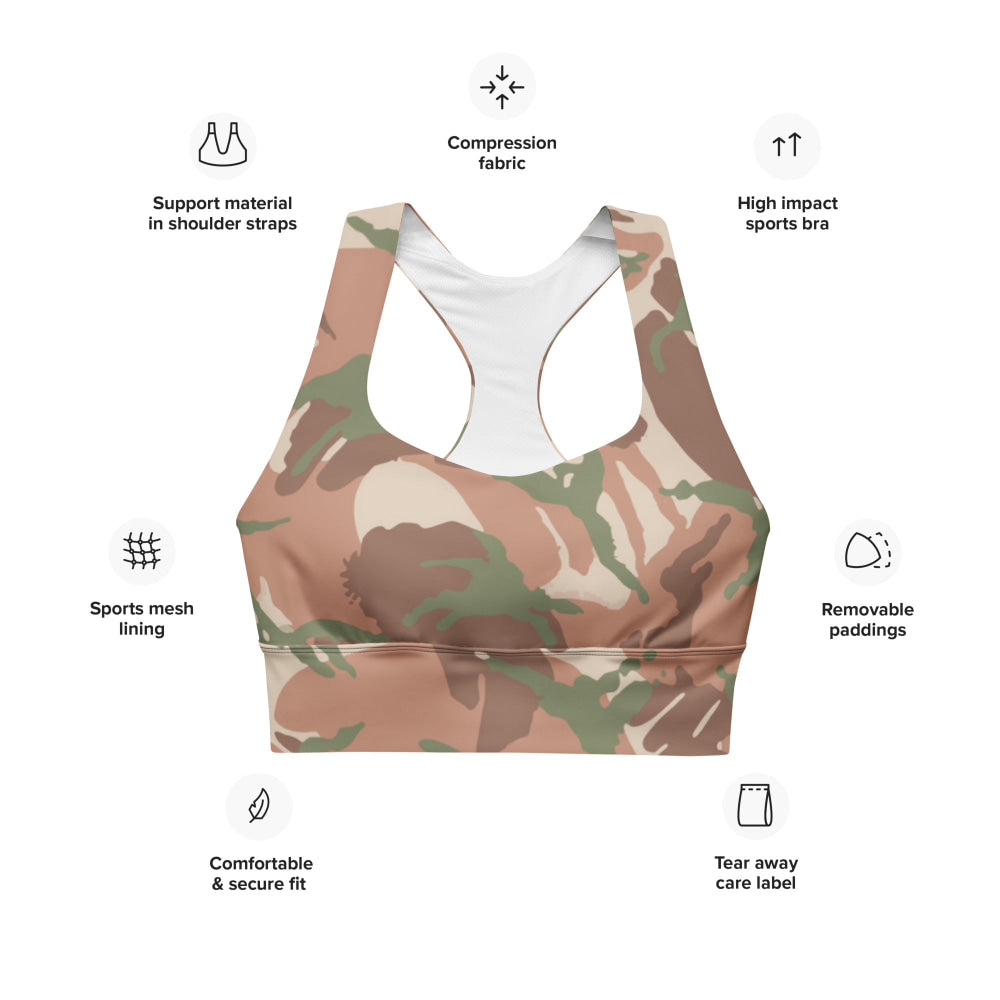 British DPM PECOC CAMO Longline sports bra - Womens Sports Bra