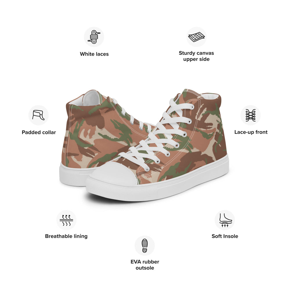 British DPM PECOC CAMO Men’s high top canvas shoes - Mens High Top Canvas Shoes