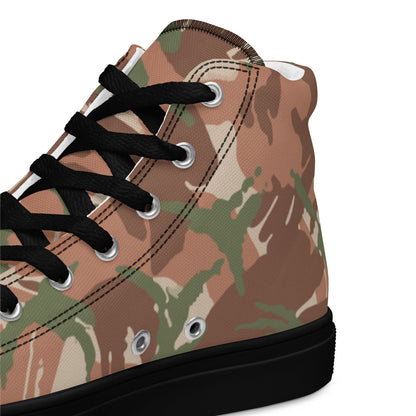 British DPM PECOC CAMO Men’s high top canvas shoes - Mens High Top Canvas Shoes