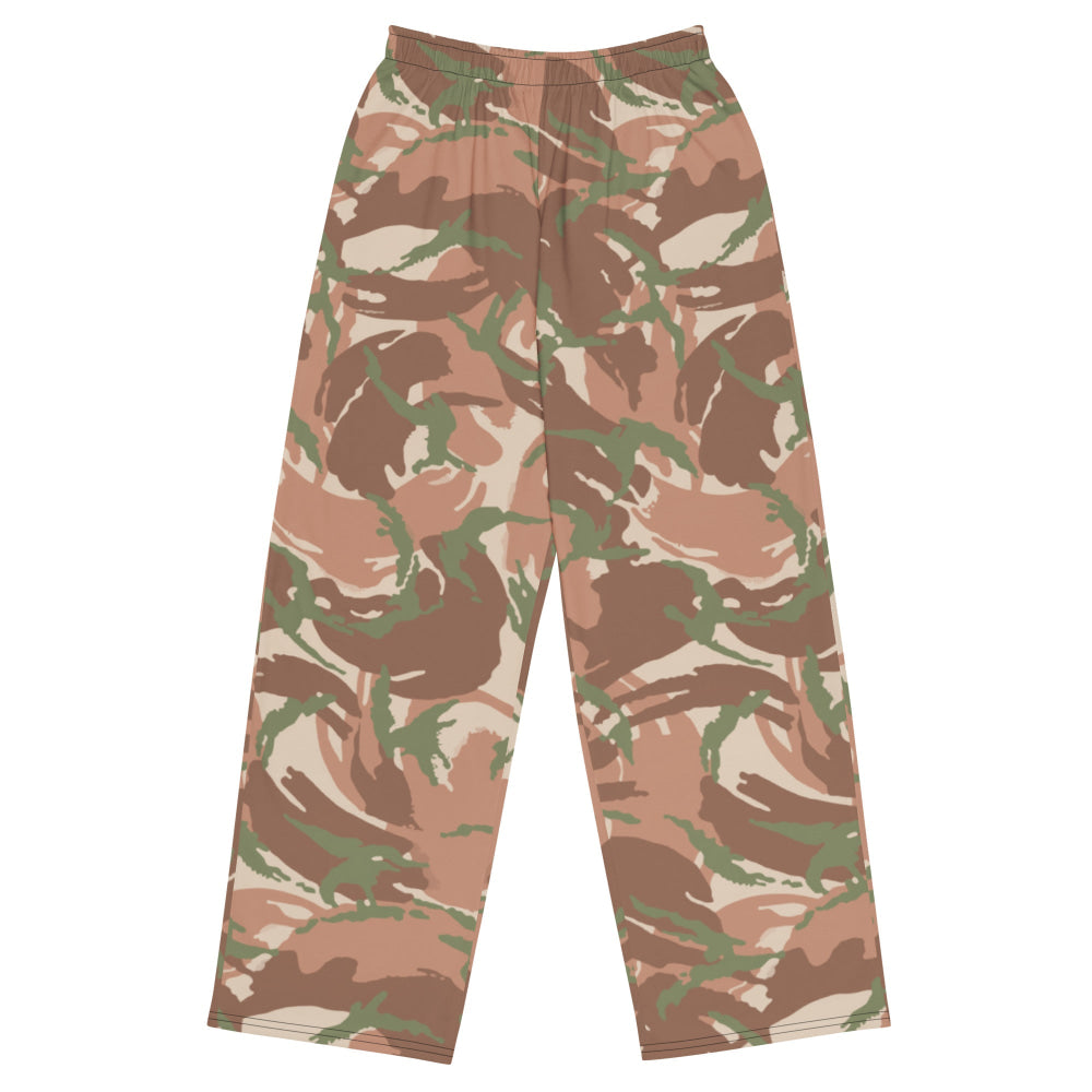 British DPM PECOC CAMO unisex wide-leg pants - 2XS - Unisex Wide-Leg Pants