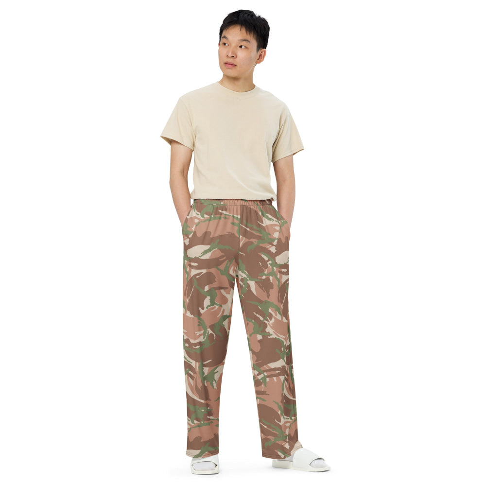 British DPM PECOC CAMO unisex wide-leg pants - Unisex Wide-Leg Pants