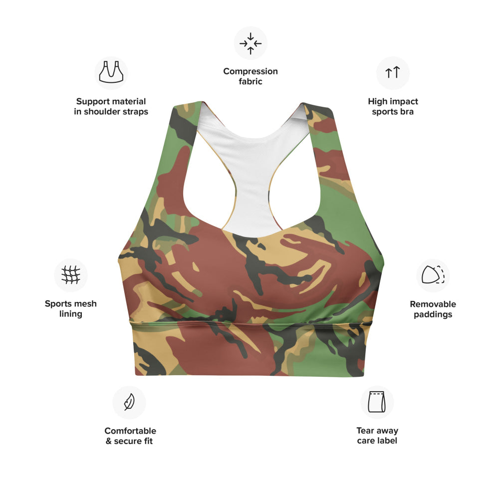 British DPM Tropical CAMO Longline sports bra - Womens Sports Bra